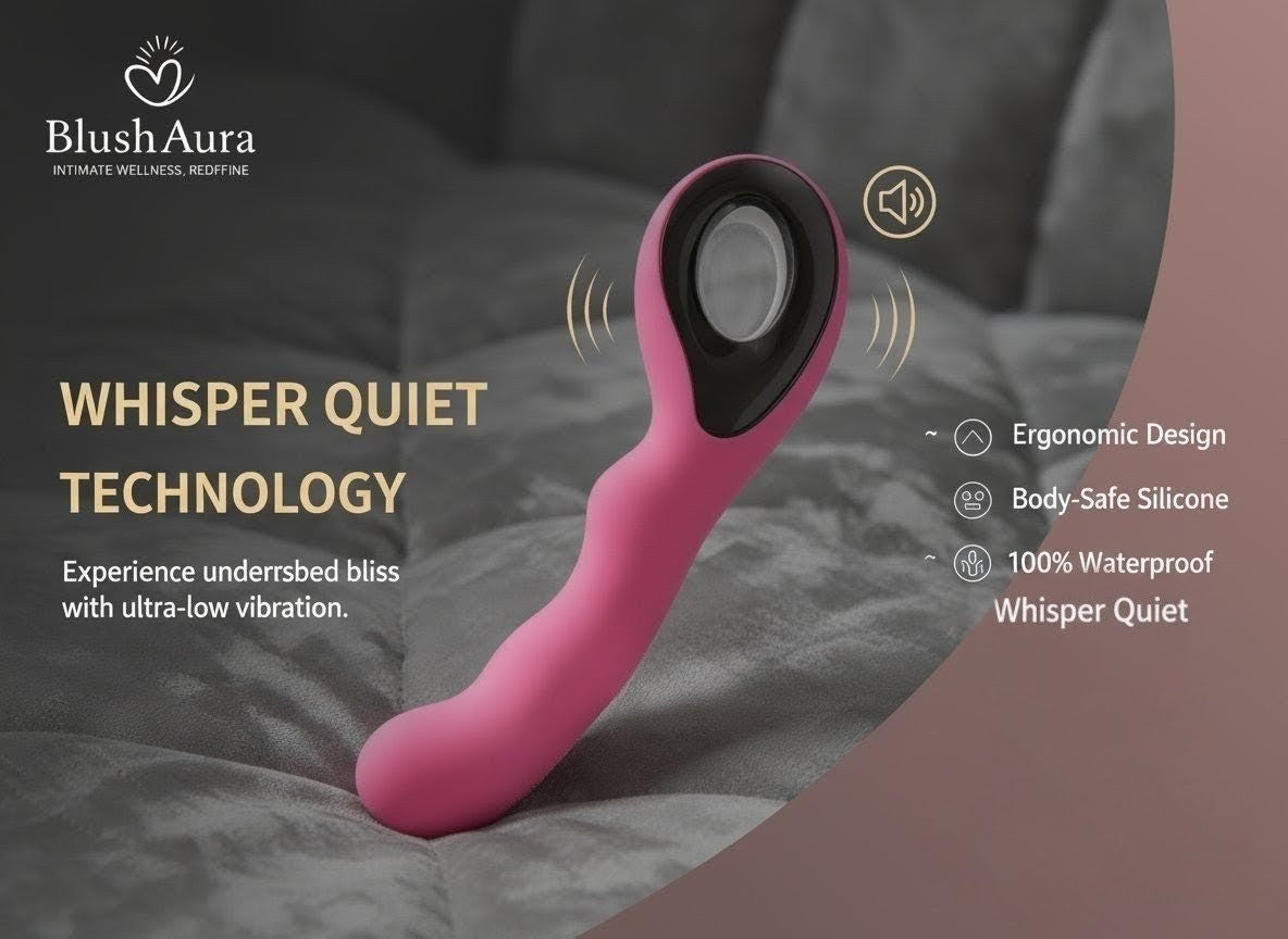 BlushAura Sensa wellness device low noise  – Elegant body-safe silicone 
