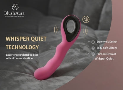 BlushAura Sensa wellness device low noise  – Elegant body-safe silicone 