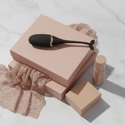 Elegant Black wireless wellness massager for comfort calm