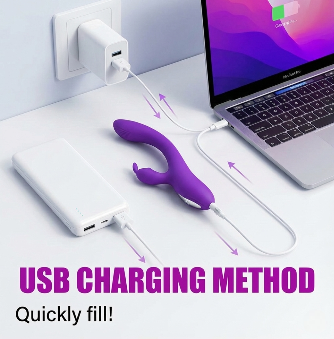 Wellness massager with USB charging and modern tech integration.
