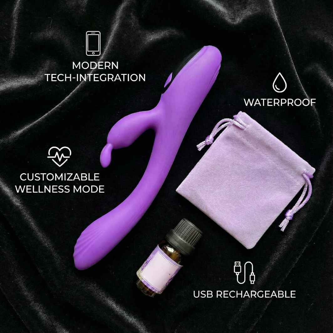 Modern tech-integrated personal wellness massager.